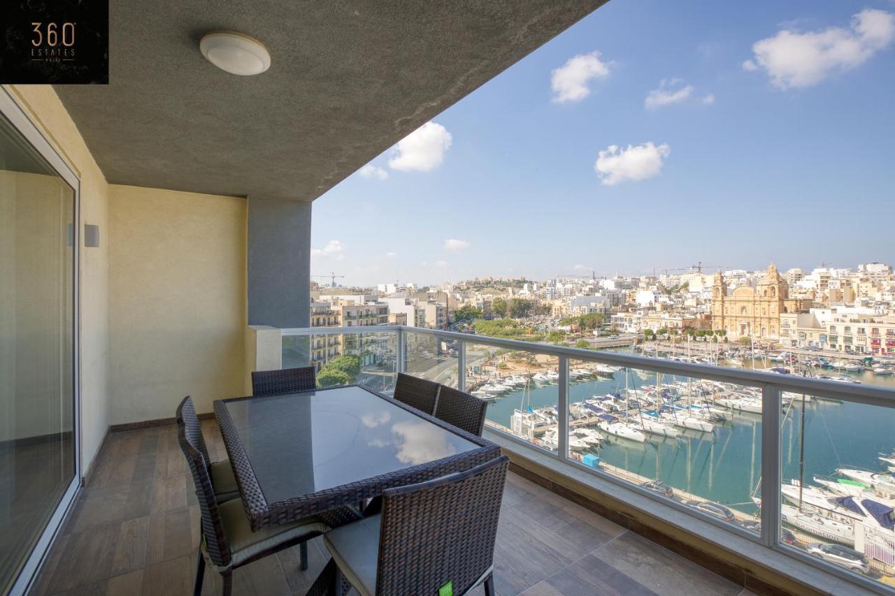 Seafront, Designer Apt With Private Terrace & Wifi By 360 Estates Pietà Zewnętrze zdjęcie