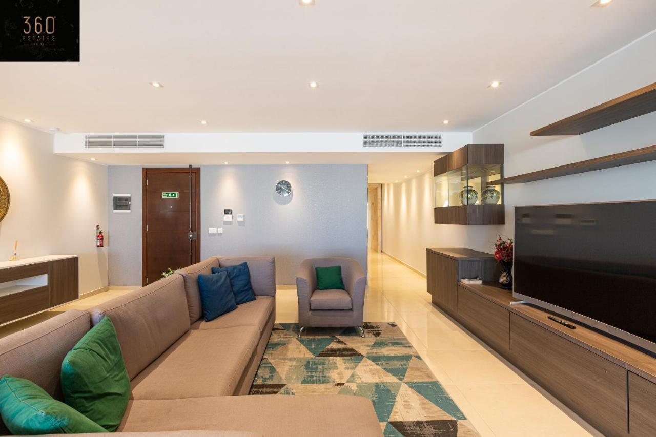 Seafront, Designer Apt With Private Terrace & Wifi By 360 Estates Pietà Zewnętrze zdjęcie